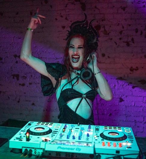 Seduction adriana bootie in the DJ booth at Seduction 2024
